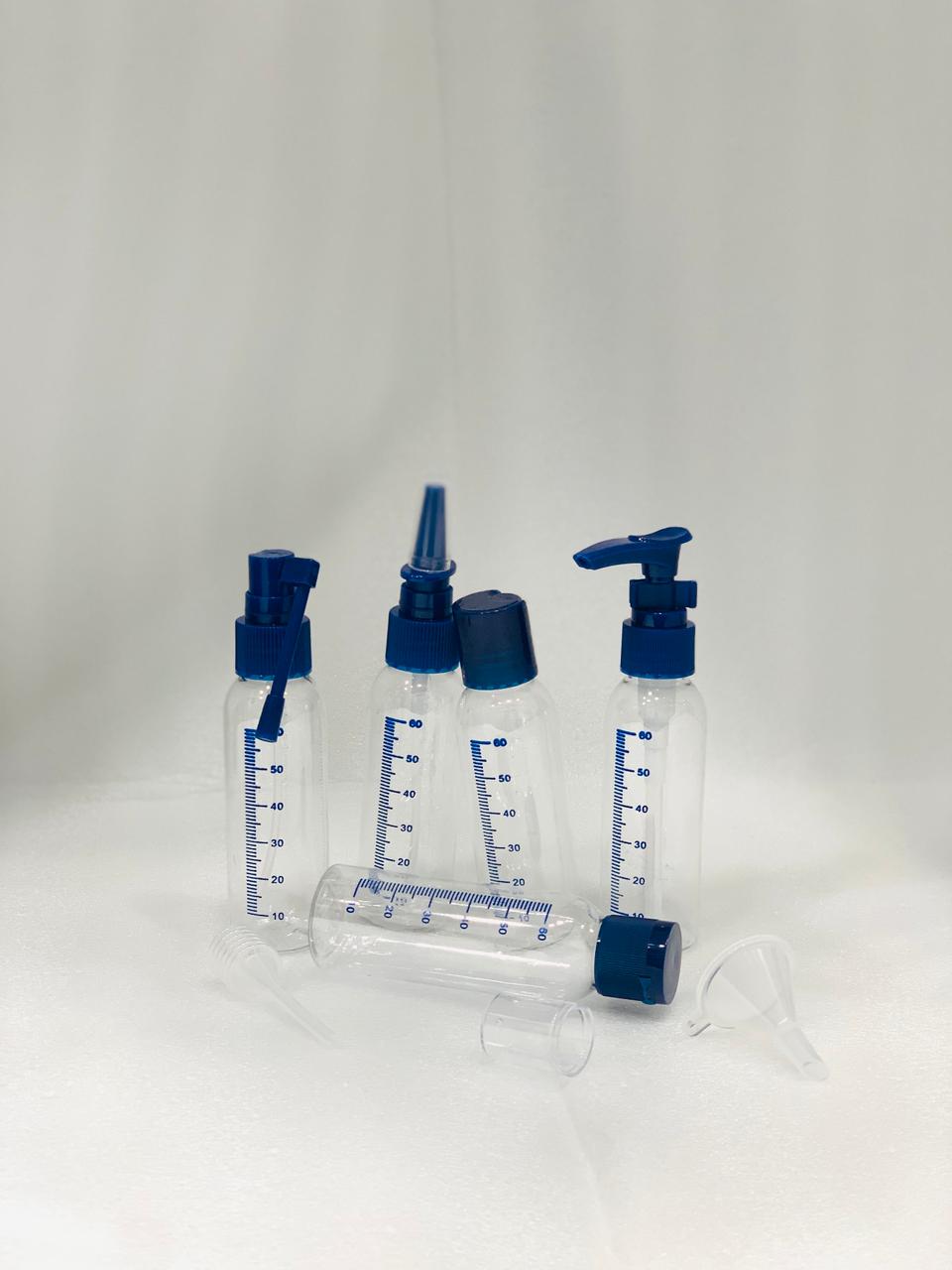 Pet Plastic Travel Bottle Set Cosmetic, Lotion & Mist