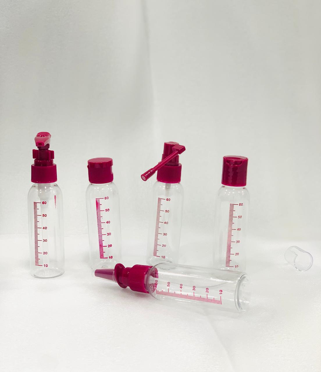 Pet Plastic Travel Bottle Set Cosmetic, Lotion & Mist