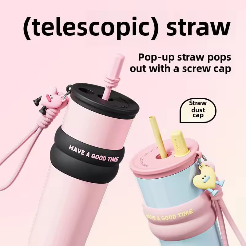 710ML Stainless Steel Straw Tumbler