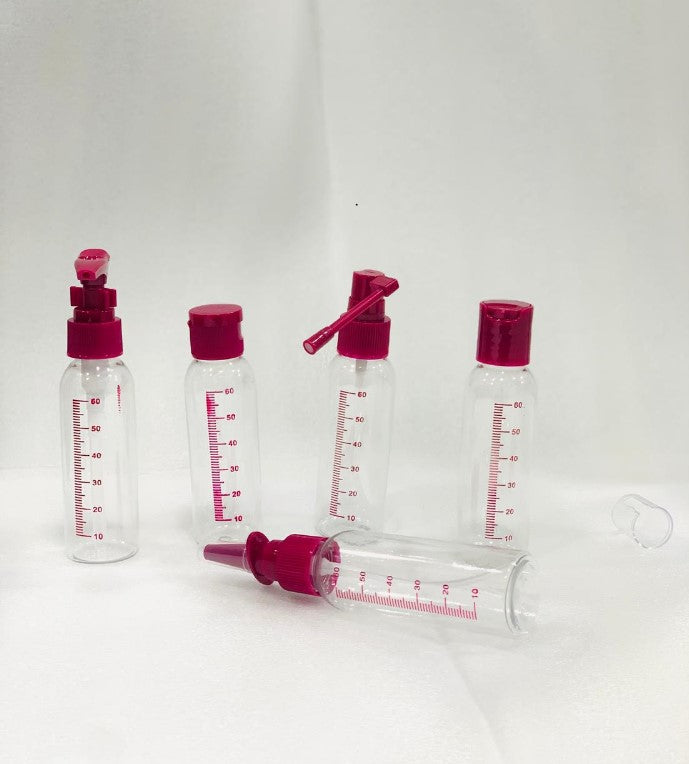 7-Pcs Refillable Travel Bottle Set Spray Lotion & Shampoo