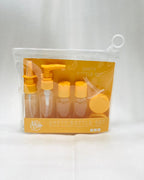 7-Pcs Refillable Travel Bottle Set Spray Lotion & Shampoo