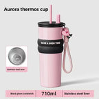 710ML Stainless Steel Straw Tumbler