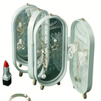 Foldable Jewelry Box High-Quality 4-Panel Earrings