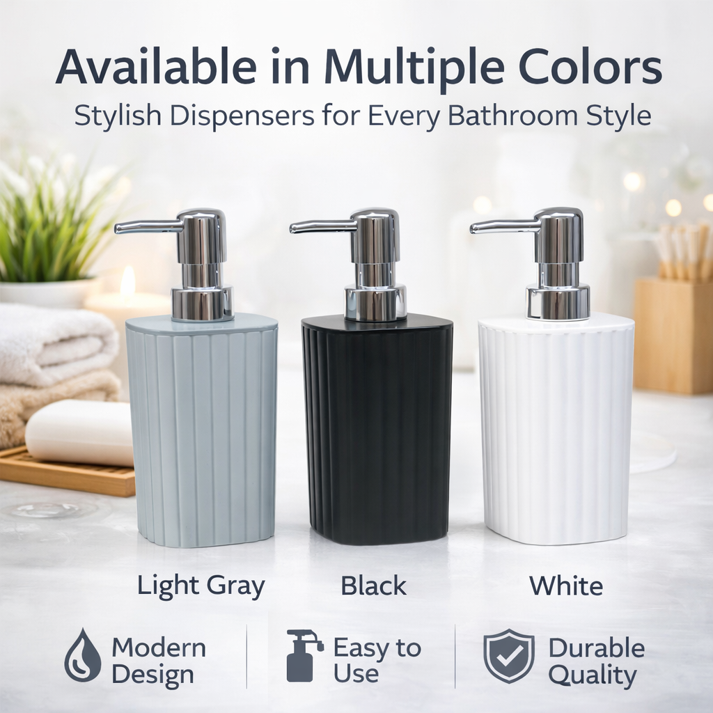 Square Soap Dispenser Bottle Bathroom & Kitchen Pump