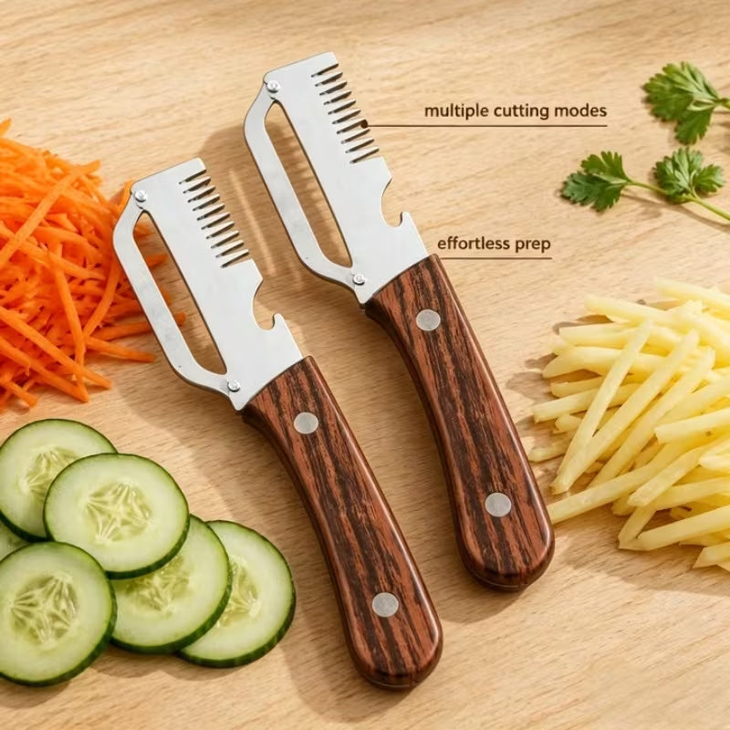 Multifunctional 3-In-1 Peeler, Vegetable And Fruit Grater with Large Onion Slicer, Featuring Straight Blade Design, Suitable for Sugarcane, Fruits, And Vegetables. Commercial Grade Durable Peeling Tool, Perfect for Parties And Picnics