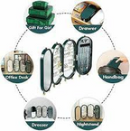 Foldable Jewelry Box High-Quality 4-Panel Earrings