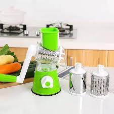 3-in-1 Manual Rotary Drum Shredder, Slicer & Grinder