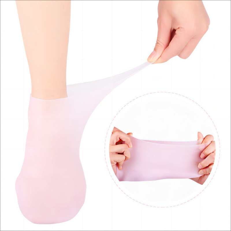 1 Pair Reusable Silicone Gel Moisturizing Socks