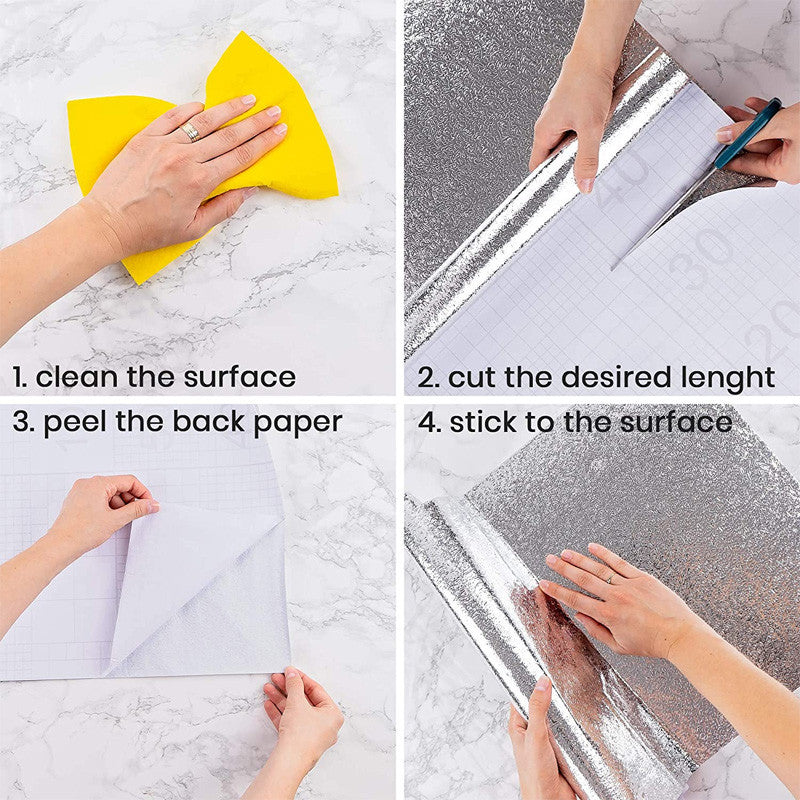 Premium Aluminum Foil Kitchen Sticker | 60cm x 200cm Large Roll