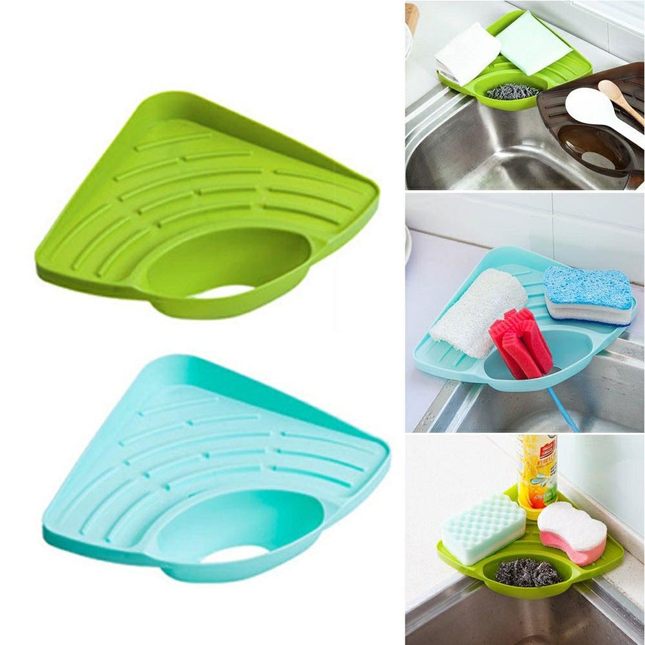 Sink Corner Shelf Multipurpose Triangle Soap for Kitchen