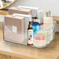 Premium Clear Acrylic Fluted Organizer with Handles – Stackable Home & Kitchen Storage Solution