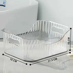 Premium Clear Acrylic Fluted Organizer with Handles – Stackable Home & Kitchen Storage Solution