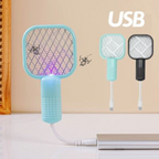 USB Electric Mosquito Racket with UV Light & Shock