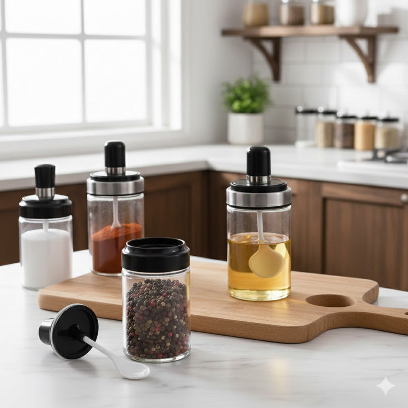 Premium Spice Jar – Heat-Resistant Glass Container.
